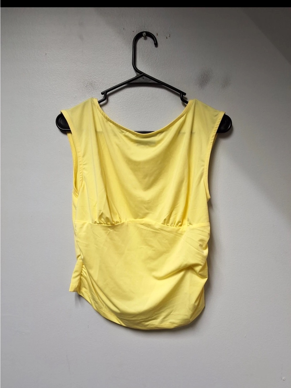ASOS Yellow Sleeveless Draped Blouse